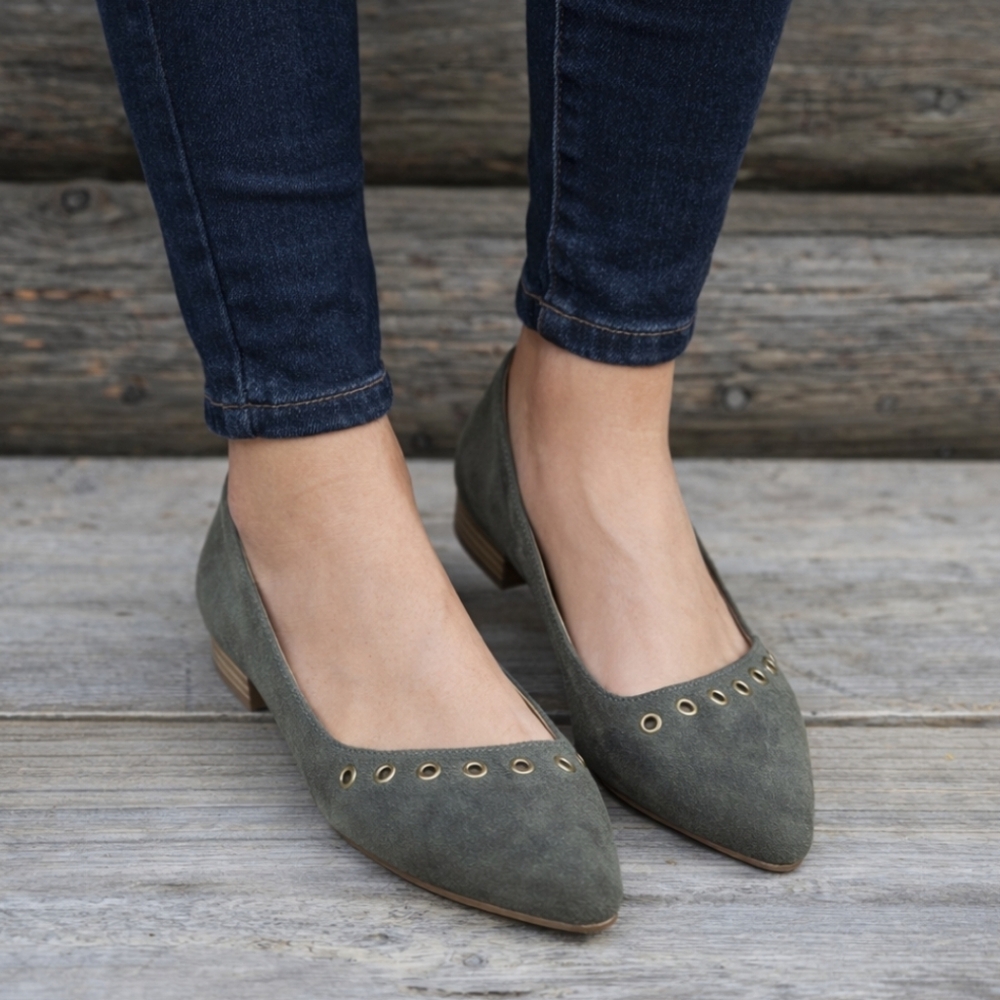 Sonoma NEW Hadlee Rustic Boho Minimalist Eyelet Low Heel Flats 6.5M